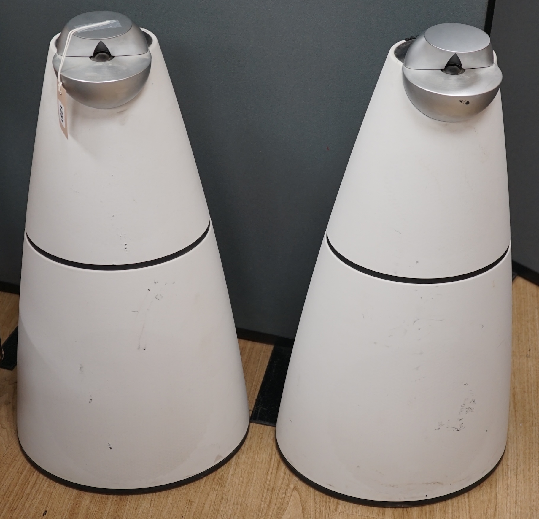 A pair of Bang & Olufsen Beolab 9 floor standing speakers, 77cm high